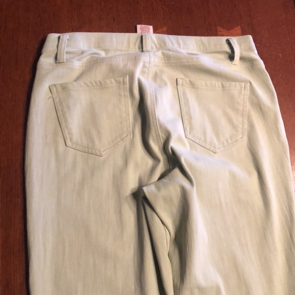 Lg 12 Faded Glory lime green jeggings euc - Picture 6 of 8